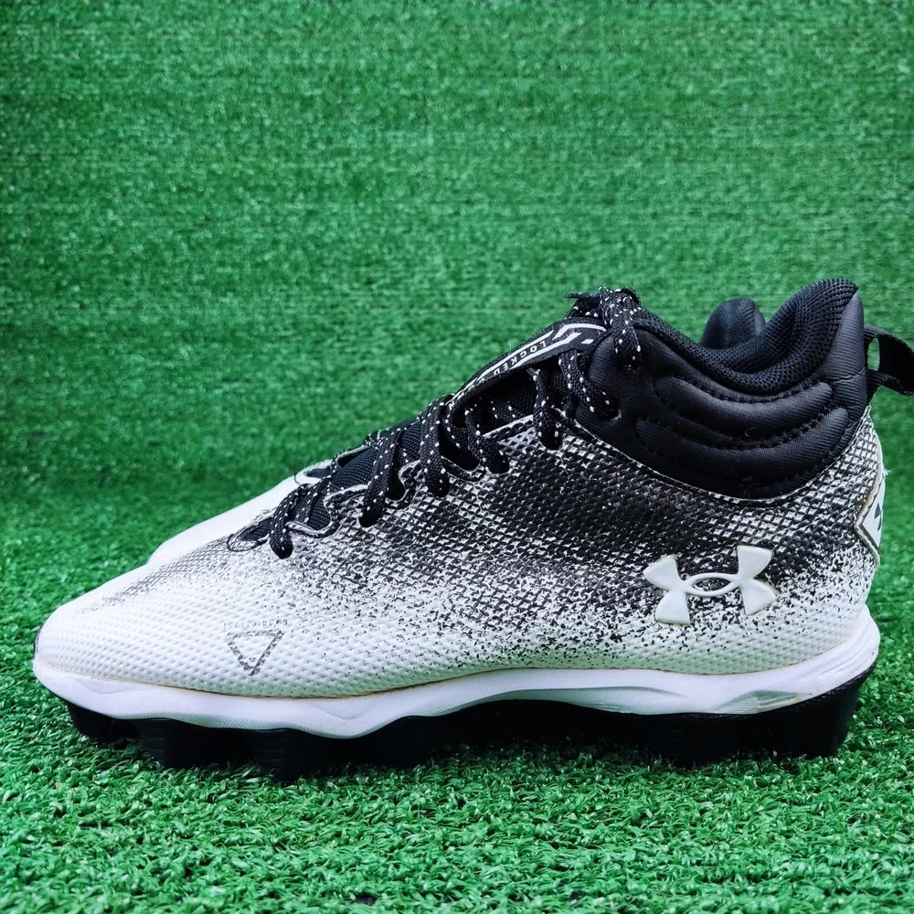 Under Armour Baseball Cleats Kid 4.5Y White Harper 7 Mid RM 3025087-001 Splatter
